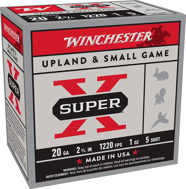 Winchester Super X 20 Gauge Heavy Game Load 1oz 5 Shot 25 Rounds