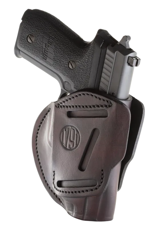 Versatile 1791 Gunleather 3-Way Holster for Glock, Springfield, S&W, HK - Ambidextrous Design
