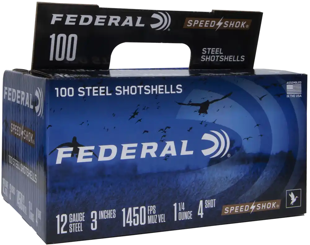 Federal Speed-Shok 12 Gauge 3" 1 1/4oz #4 Shot - 100 Rounds/2 Cases
