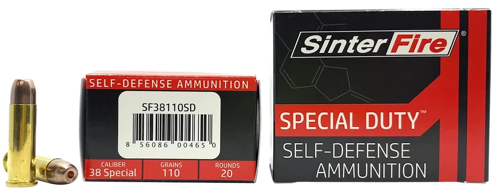 SinterFire SF38110SD 38 Special 110gr Lead-Free Frangible HP Ammo - 20/Box