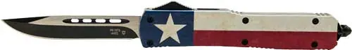 Captain 3.1" Black Drop Point Templar Knife Slim OTF Full