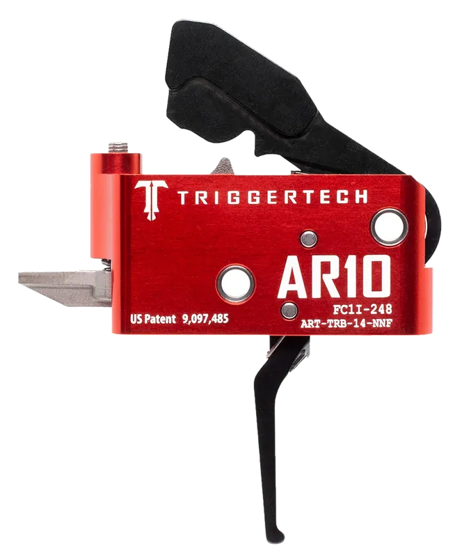 TriggerTech Diamond AR-10 Black/Red Straight Trigger ARTTRB14NNF