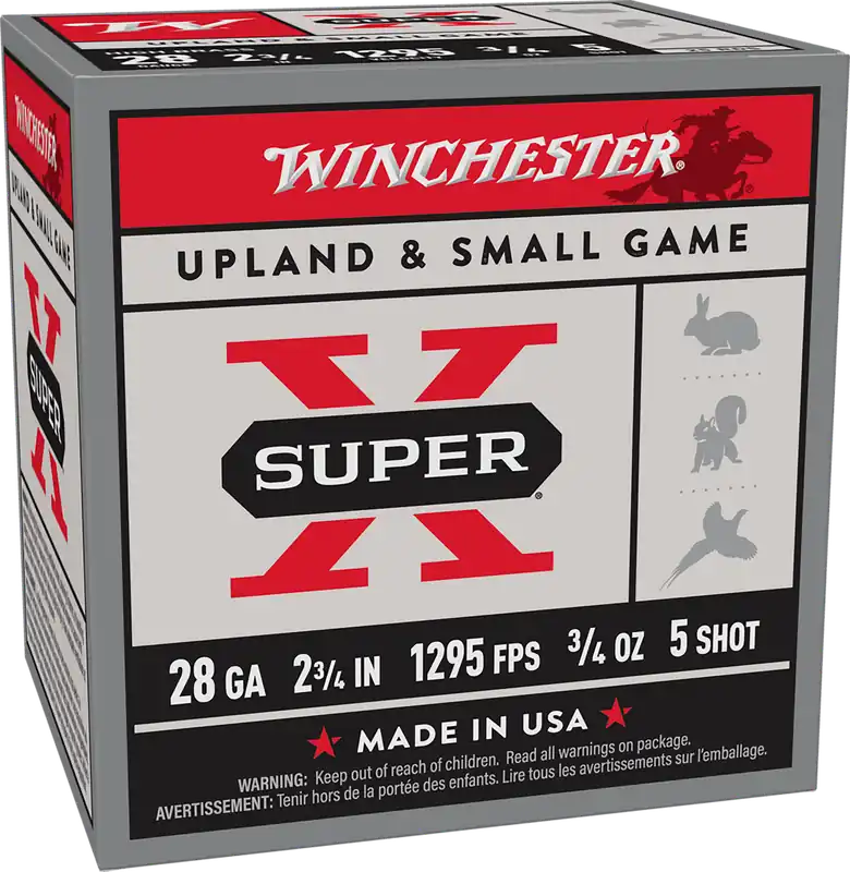 Winchester Ammo X285 Super X Heavy Game Load High Brass 28Gauge 2.75" 3/4oz 5Shot 25 Per Box/10 Case