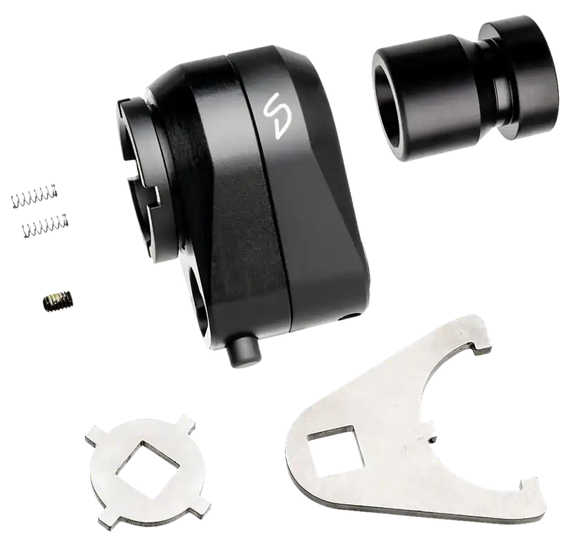 Stern Defense Rapid Attach Buttstock Adapter - Black Aluminum/Steel