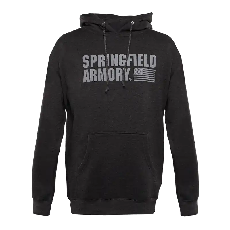 Springfield Armory Men's Charcoal Gray Long Sleeve with Flag Logo - Small