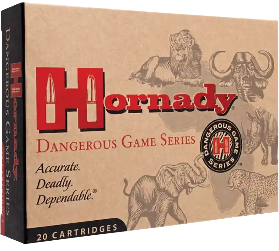 Hornady 82322 Dangerous Game 375H&HMag 300gr Solid Ammo 20/Box