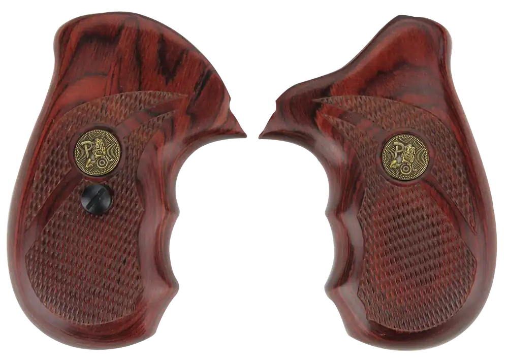 Pachmayr Renegade Grip for Taurus 85 - Checkered Rosewood with Finger Grooves
