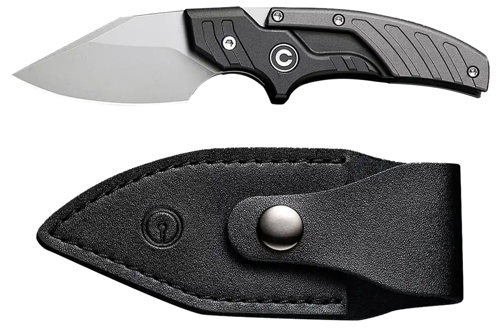 Civivi Typhoeus Adjustable Fixed Blade Knife with Stonewashed 14C28N Steel and Textured Aluminum Handle