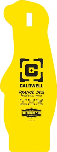 AR500 Steel Prairie Dog Target - 3/8" Yellow Caldwell