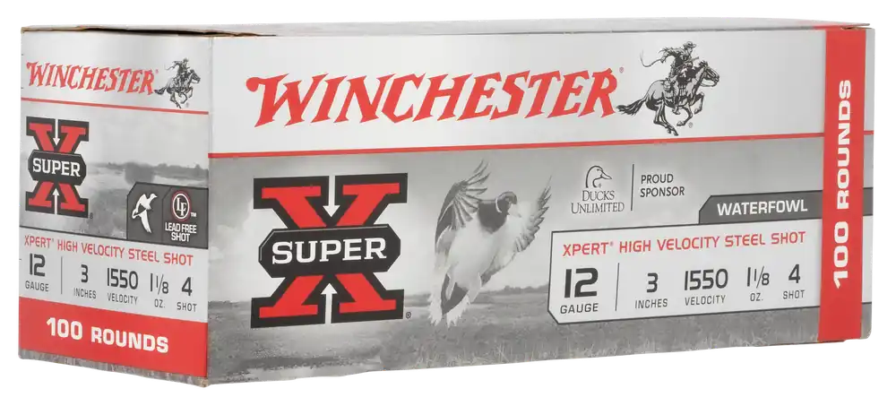 Winchester Super X Xpert High Velocity 12 Gauge 3" 1 1/8oz #4 Shot 100 Rounds Value Pack