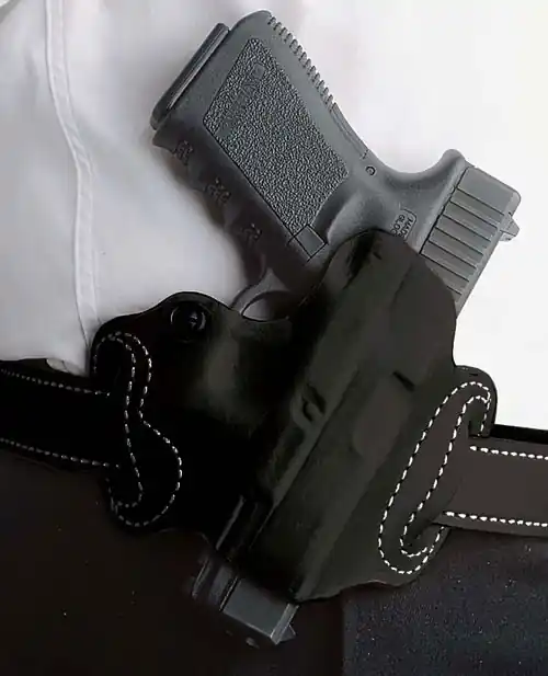 FN 503 Black Leather OWB Holster - DeSantis Mini Slide