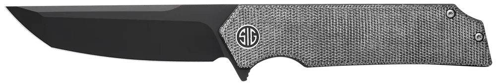 Sig Sauer TS8BB Tsuru Folding Tanto Knife with Black PVD Blade and Micarta Handle