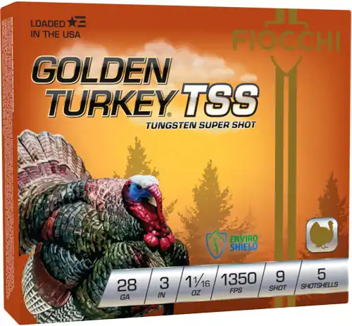 Fiocchi Golden Turkey TSS 28GA 3" 1-1/16oz #9 5rd 10bx/cs