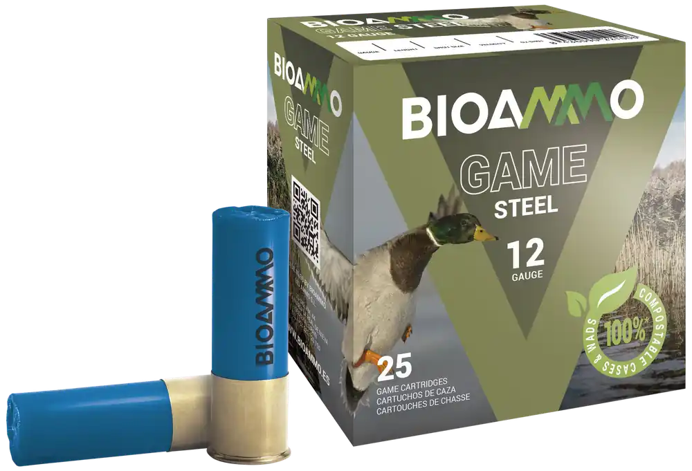 Bioammo BLS2840 Steel 12 Gauge 2.75" 1oz #4 Shot 25 Rounds/Box