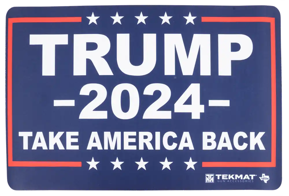 Trump 2024 Take Back America Rubber Mat 11" x 17" Red/White/Blue