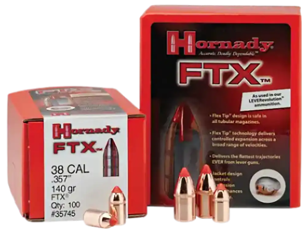 Hornady FTX .358 200gr Flex Tip Expanding Bullets - 100 Box/15 Case