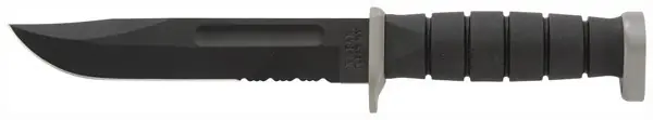 KA-BAR D2 Extreme Knife with 7" Serrated Blade and Plastic Sheath