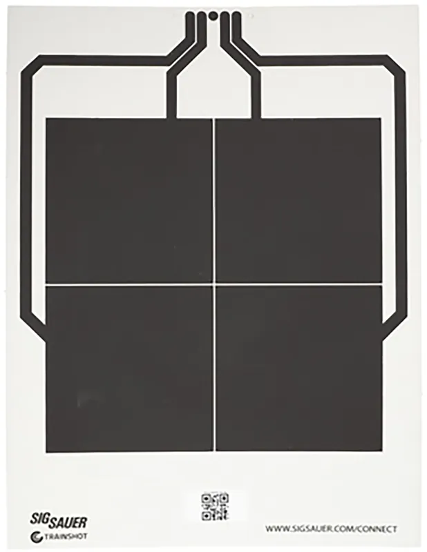 Sig Sauer SCT356 T300 Replacement Target - 4 Square Hanging, Black/White