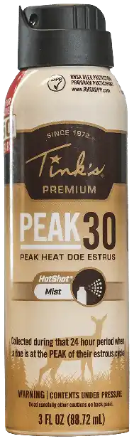 Tinks W5343 Peak30 Hot Shot Doe Estrus Scent Mist 3 oz