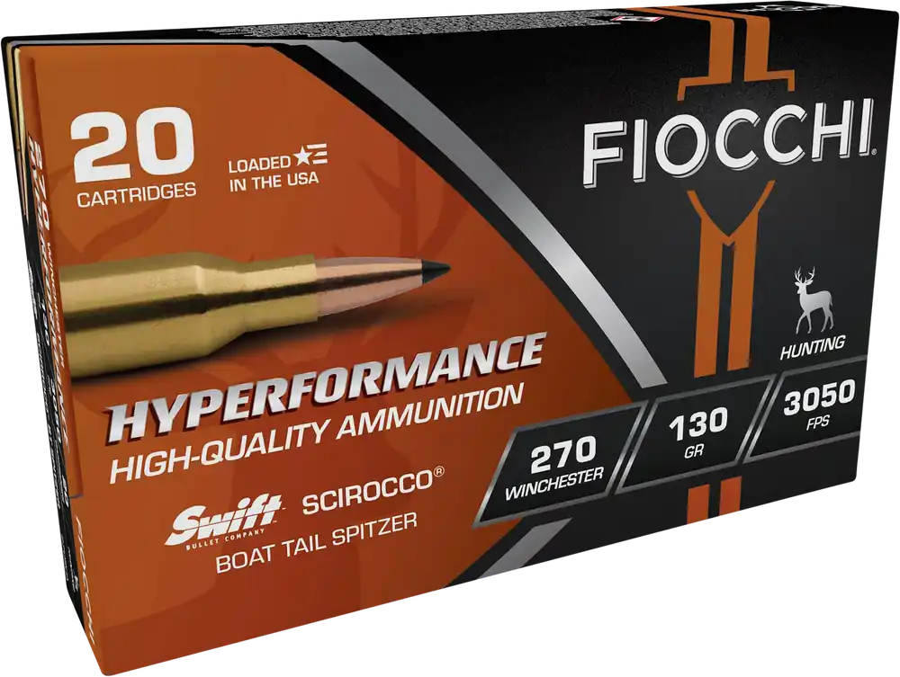 Fiocchi Hyperformance 270 Win 130gr Swift Scirocco II Bonded Ammo - 20/Box