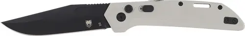 CobraTec Naja 3.5" D2 Lunar Grey Side Button Automatic Knife