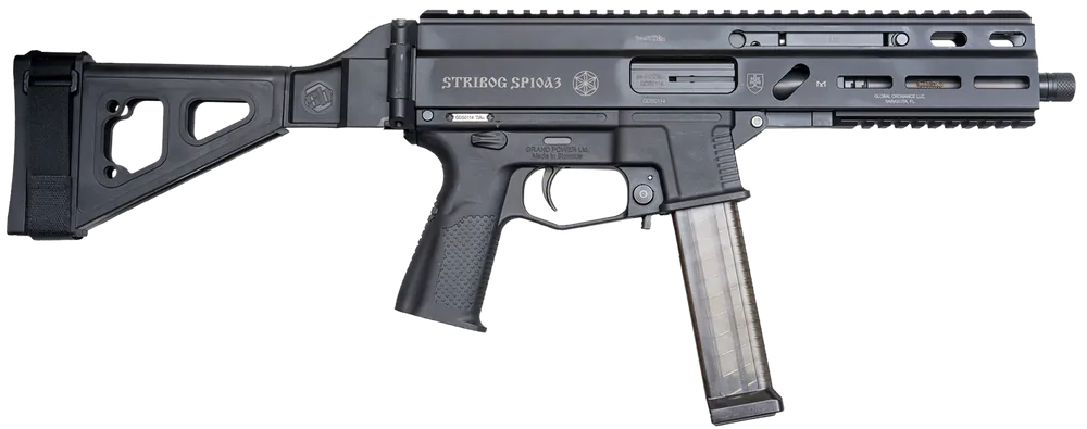 Grand Power Stribog SP10A3 10mm Auto 20+1 with 8" Threaded Barrel and SB Tactical Brace