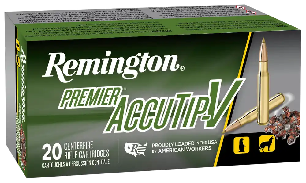 Remington Premier Accutip-V 224 Valkyrie 60gr Boat Tail Ammo - 20/Box