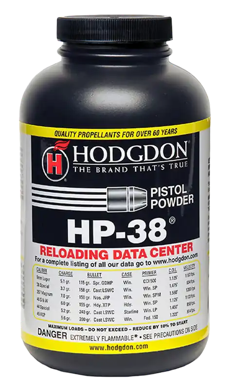 Hodgdon HP38 Spherical Smokeless Handgun Powder - 1 lb