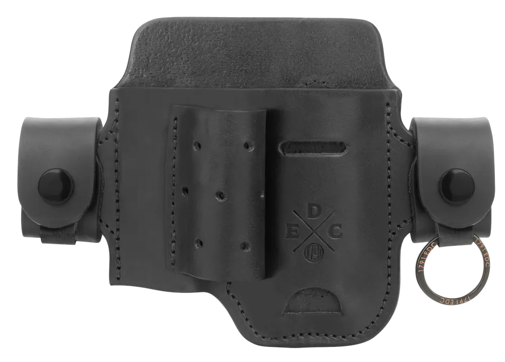 1791 Gunleather EDC Heavy Duty Snap OWB Black Leather Belt Loop Ambidextrous Holster