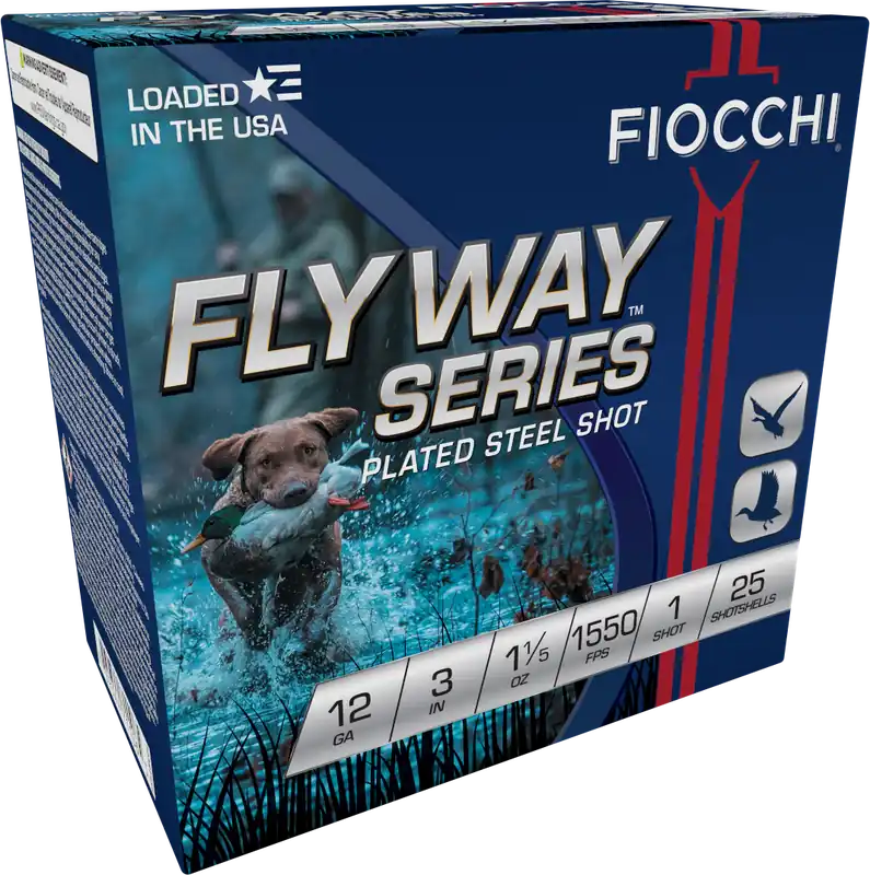 Fiocchi Flyway 12 Gauge 3" 1 1/5 oz #1 Shot - 25 Rounds Per Box, 10 Boxes Per Case
