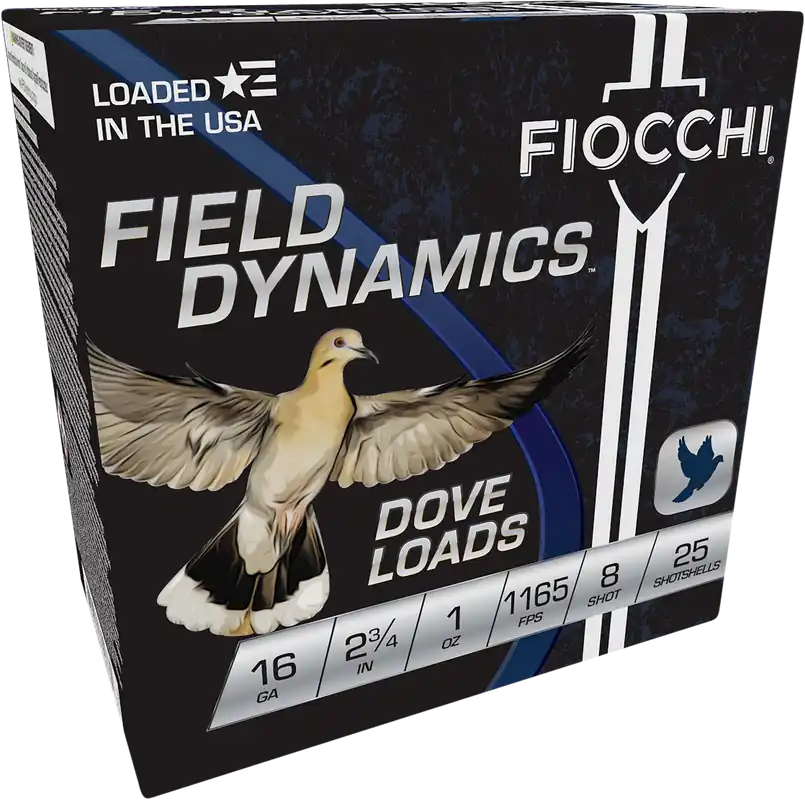 Fiocchi 16 Gauge Field Dynamics Dove & Quail Ammunition - 25 Rounds per Box