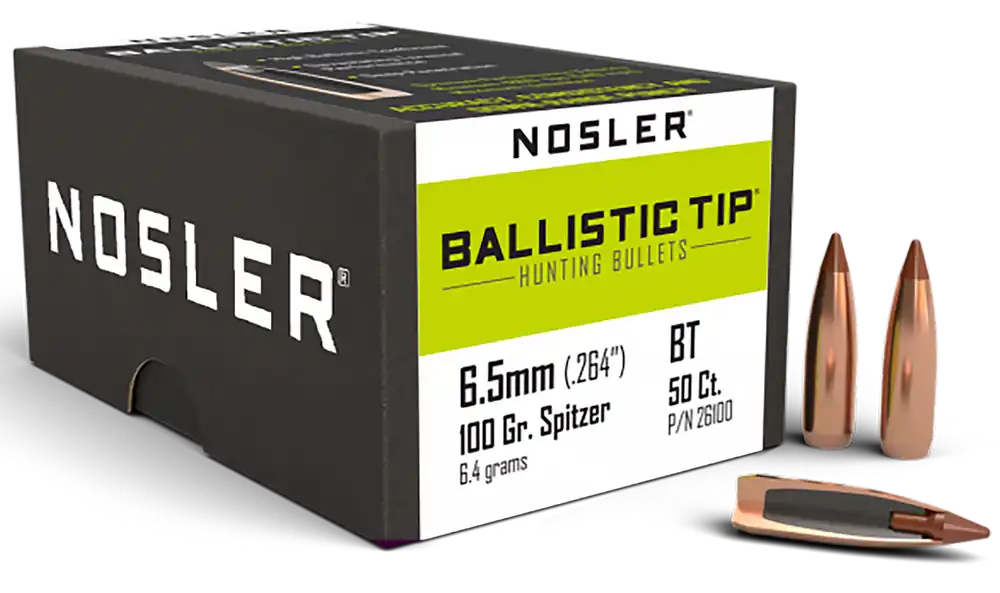 Nosler 26100 Ballistic Tip 6.5 Creedmoor 100gr Spitzer - 50 Count Box