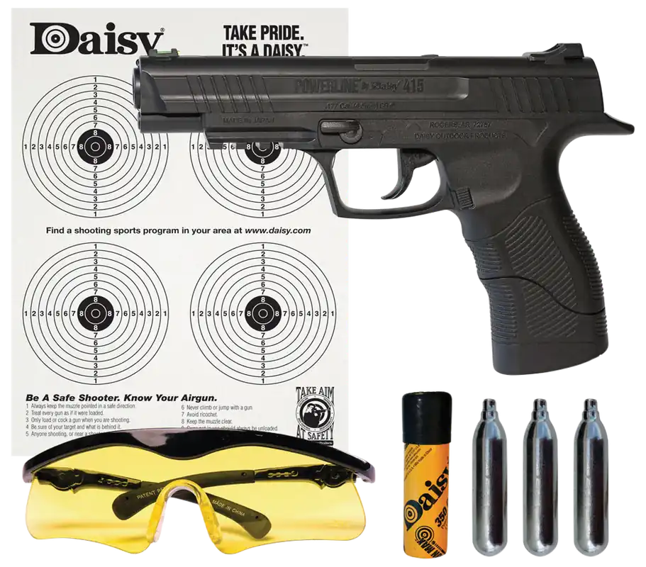 Daisy 415 Powerline Kit: CO2 BB Gun with Accessories and Fiber Optic Sight