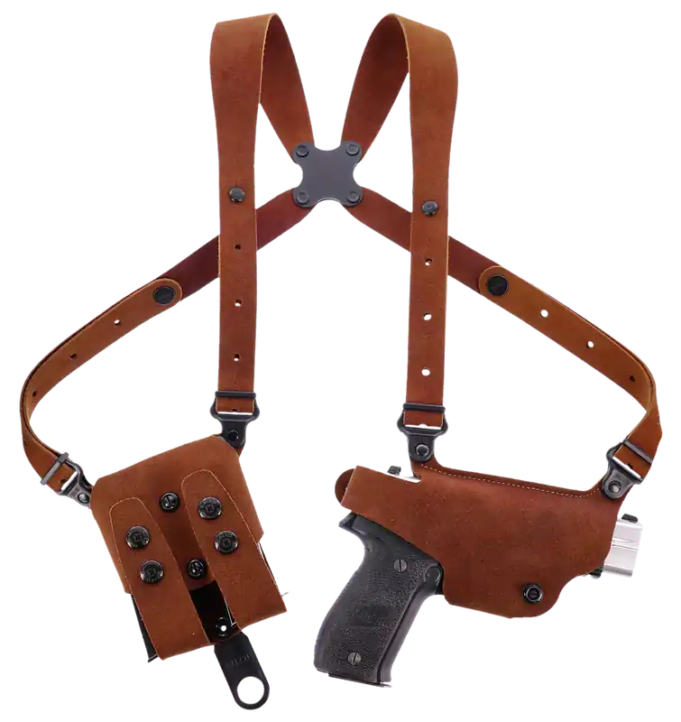 Galco Classic Lite 2.0 Shoulder Holster for Glock 43, Right Hand, Natural Leather, Fits Up to 56" Chest