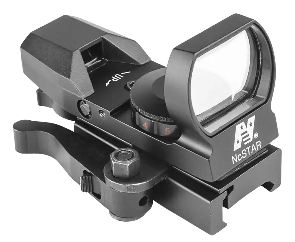 NcStar D4RGBQ Reflex Sight: Red/Green Multi Reticle, Black Anodized Finish