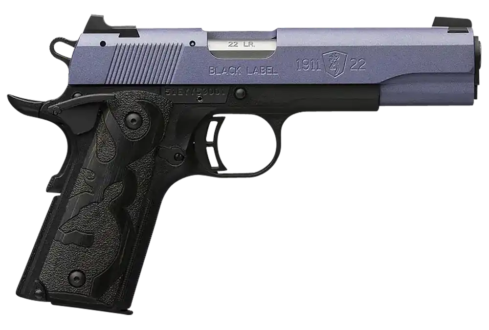 Browning 1911 Black Label .22 LR Pistol, Crushed Orchid Slide, Matte Black Frame