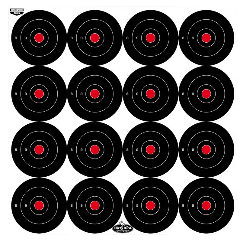 Birchwood Casey Dirty Bird 3" Bullseye Tagboard Targets, 12-Pack