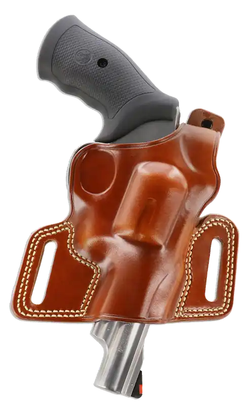 Galco SIL104 Tan Leather Belt Slide Holster for Ruger GP100 & S&W L Frame, Right Hand, 3-4.25" Barrel