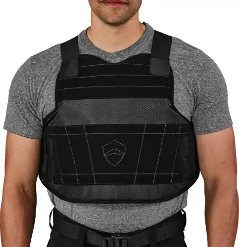 Concealable Bulletproof Vest XXL Black with Armor by BulletSafe