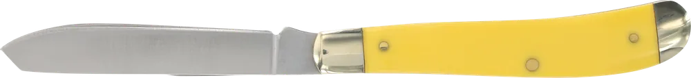 Old Timer 1180011 Yellow Gunstock Trapper Knife with 3" Stainless Steel Blade
