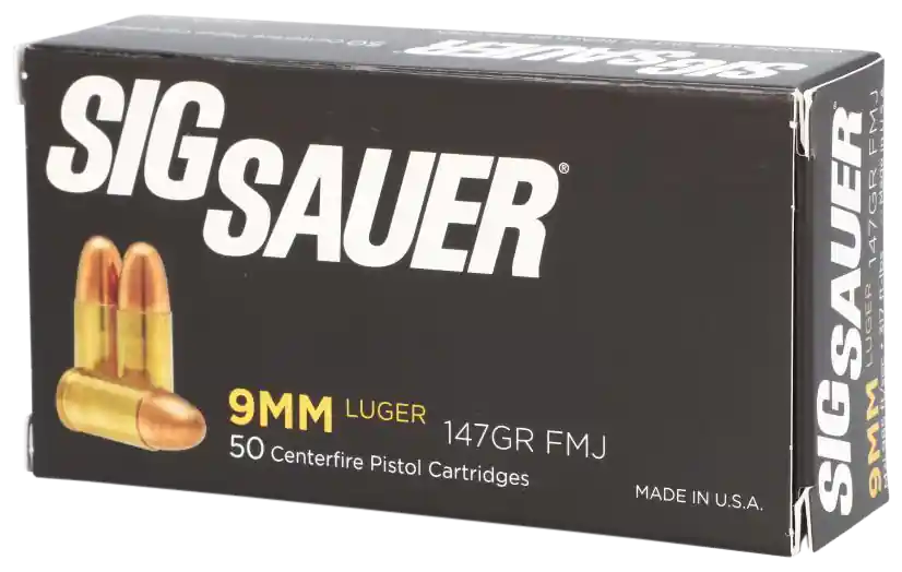 Sig Sauer Elite Ball 9mm Luger 147gr FMJ - 50 Rounds/Box, 20 Boxes/Case