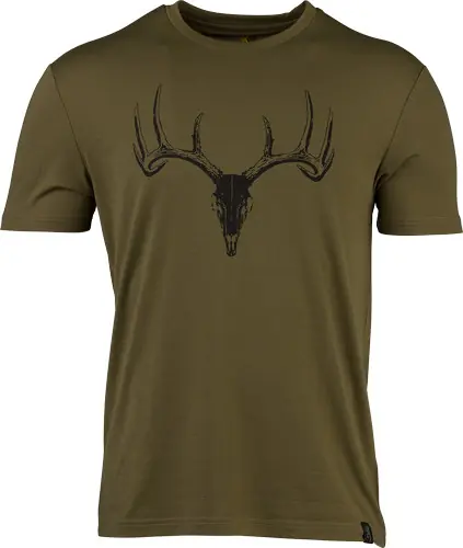 Browning SS Performance Camp Shirt with Large Green Whitetail Logo