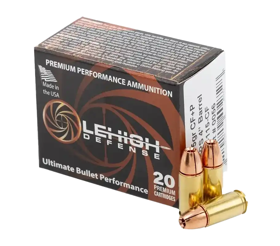 Wilson Combat LA9115CF 9mm 115gr Ammunition - 20 Rounds per Box, 10 Boxes per Case
