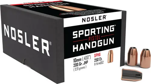 Nosler 10mm .400 200gr JHP Bullets - 250 Count