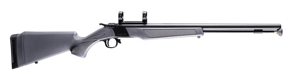 CVA PR2119M Wolf 50 Cal Muzzleloader with Blued Steel Barrel & Stealth Gray Synthetic Stock