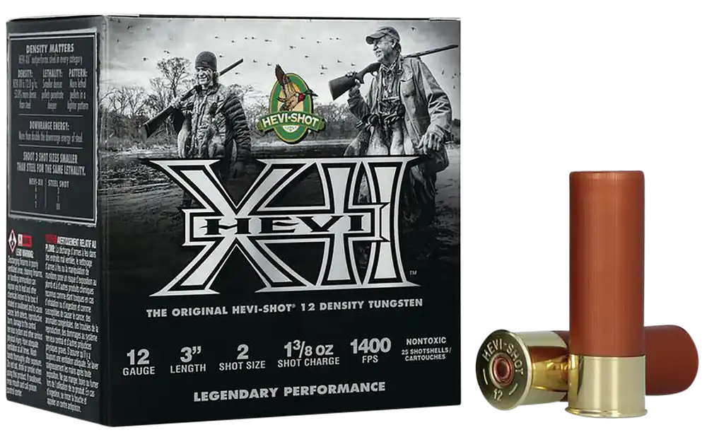 HEVI-Shot HS51202 12 Gauge Tungsten 2 Shot Ammo - 25 Box/10 Case