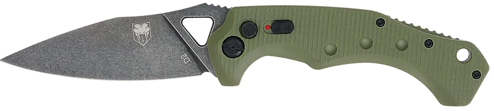 CobraTec Ryker 3.75" Folding Knife with Black Stonewashed D2 Blade and OD Green G10 Handle