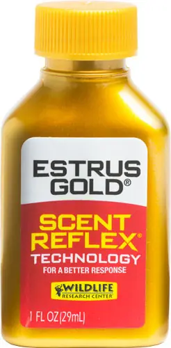 Synthetic Deer Lure Estrus Gold 1 fl oz with 2 Key Wicks