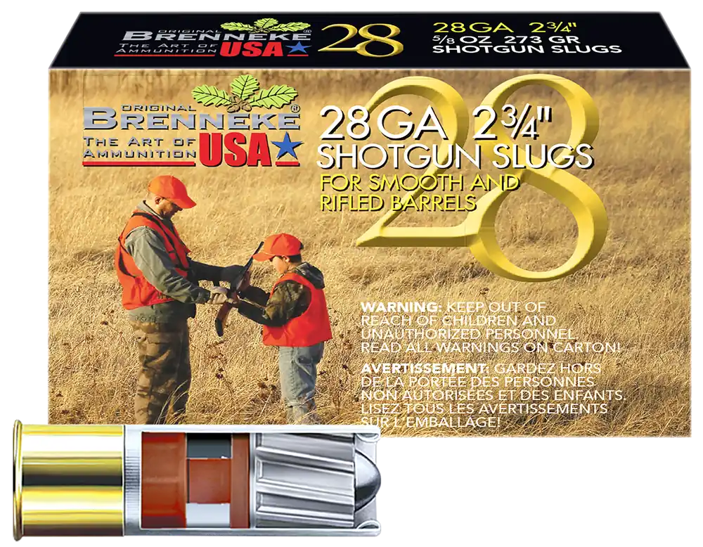 Brenneke SL282BR 28 Gauge 2.75" Slug Shot - 5/Box, 50/Case