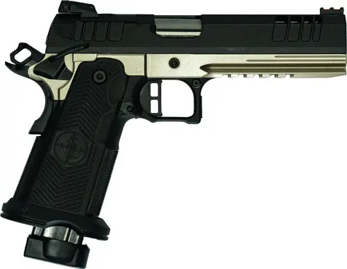 GLFA 1911DS Synergy 9mm 5" 20-Round Pistol with Shot Blk Slide and Platinum Frame